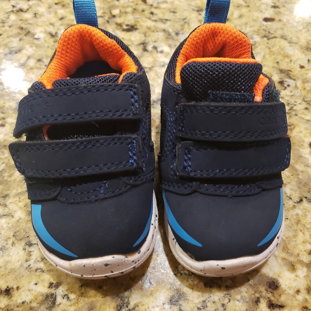 Navy blue baby shoes
